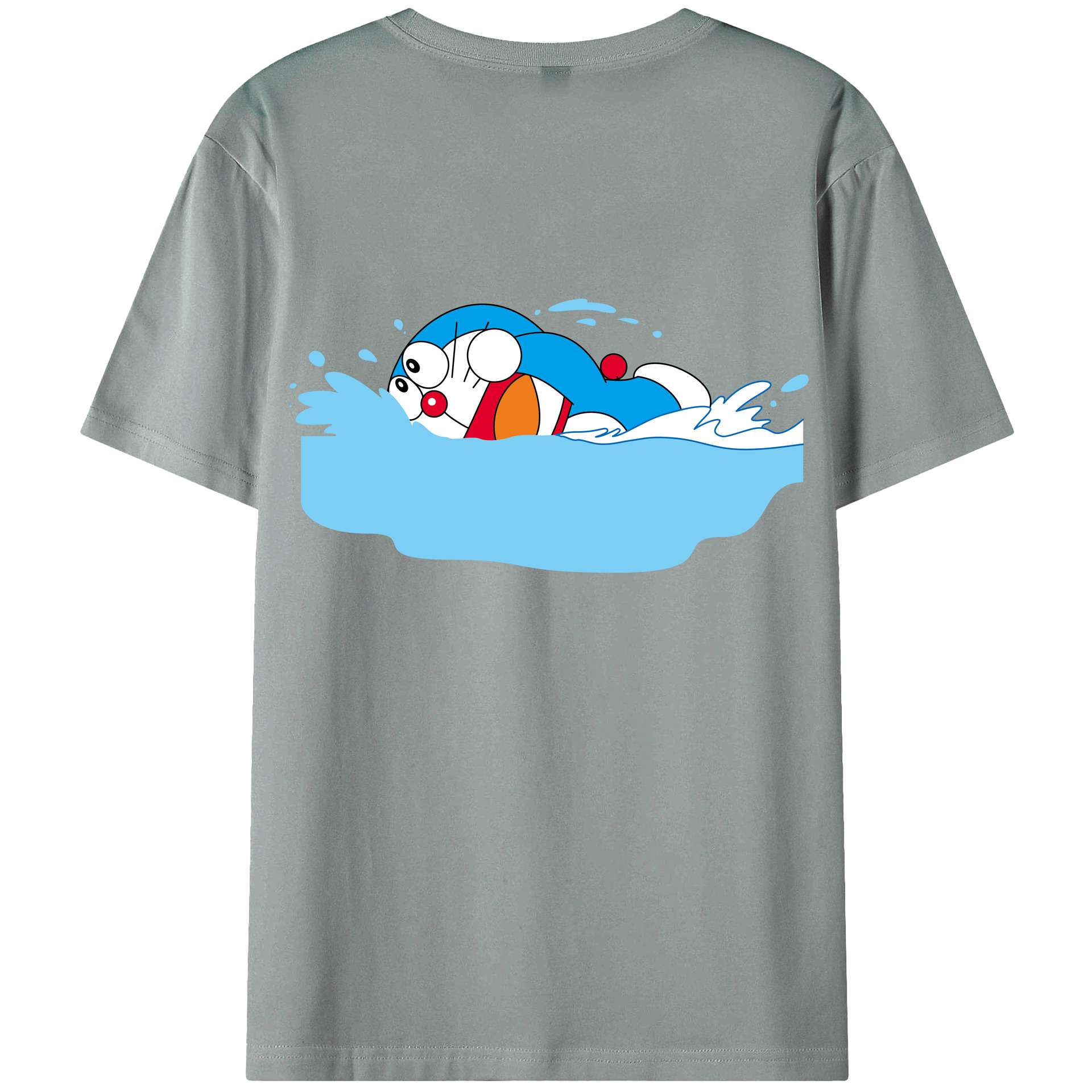 （画像用） ドラえもん Doraemon 綿100％ メンズ半袖Tシャツ（バックプリント） 通気性
